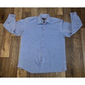 J. Ferrar JF Shirt Mens XL Gray Stretch Slim Fit 17 - 17.5 1/2 34-35 Dress